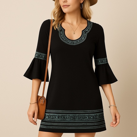 WHBM embellished bell sleeve shift/ tunic dress ❤️ - Picture 1 of 8